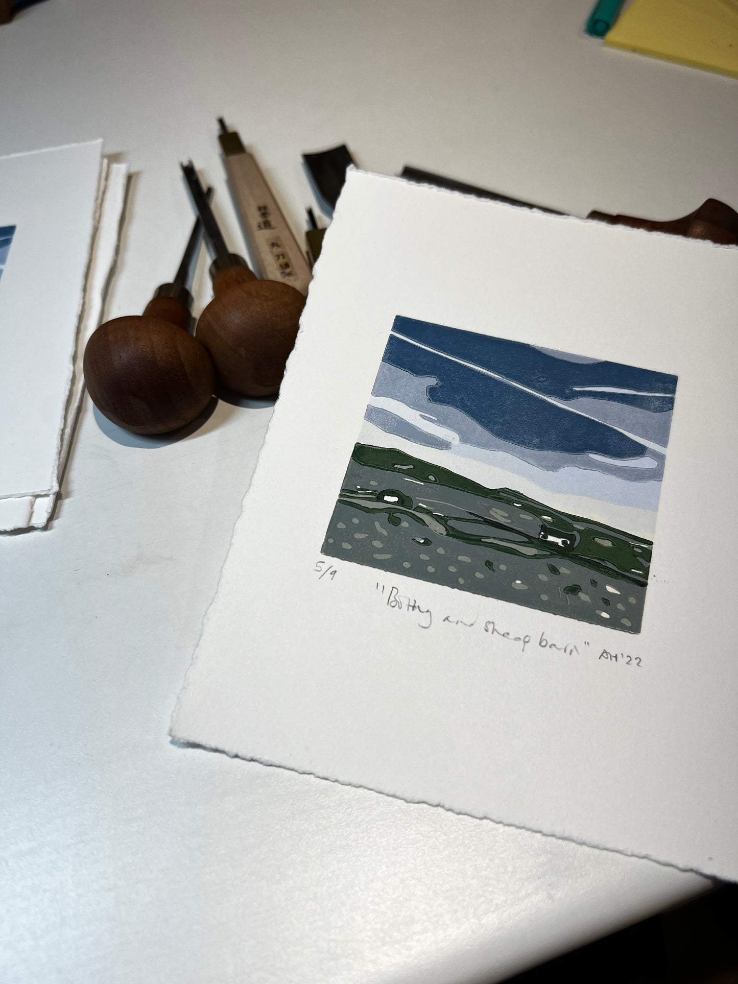 "Bothy and Sheep Shed" - mini print